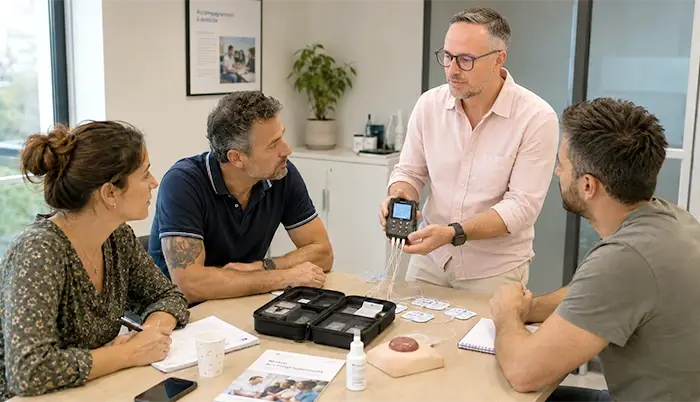 Accompagnement en dispositifs médicaux : Innotech Santé assure livraison, mise en place et suivi personnalisé à domicile, partout en France.